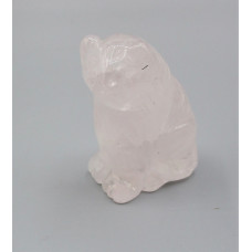 Cat Pussy 1.5 Inch Figurine - Clear Quartz