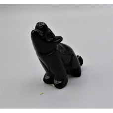 Coyote Walking 2.25 Inch Figurine - Black Obsidian