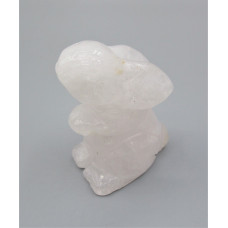 Rabbit (Hands Up) 2.25 Inch Figurine - Clear Quartz