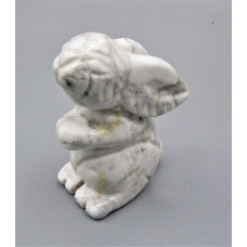 Rabbit (Hands Up) 2.25 Inch Figurine - Howlite White