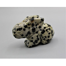 Rabbit (Hands Down) 1.5 Inch Figurine - Dalmatian Dacite