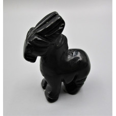 Donkey 2.25 Inch Figurine - Black Obsidian