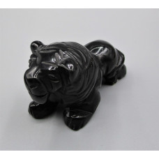 Lion 1.5 Inch Figurine - Black Obsidian