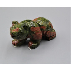 Bear Walking 2.25 Inch Figurine - Unakite