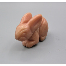 Rabbit (Hands Down) 2.25 Inch Figurine - Orange Calcite