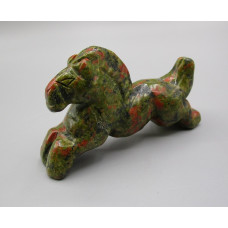 Horse Running 2.25 Inch Figurine - Unakite