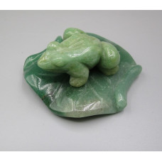 Frog on Lily Pad 1.5 Inch Figurine - Aventurine