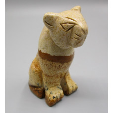 Panther Sitting 1.5 Inch Figurine - Picture Jasper