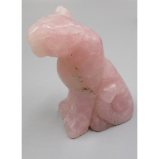 Panther Sitting 2.25 Inch Figurine - Rose Quartz