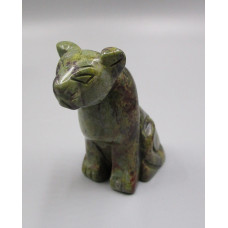 Panther Sitting 2.25 Inch Figurine - Unakite