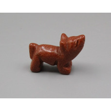 Coyote Walking 1 Inch Figurine - Goldstone