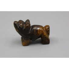 Coyote Walking 1 Inch Figurine - Tiger eye