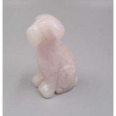 Dog (Airedale) 2.25 Inch Figurine - Rose Quartz