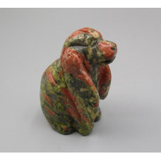 Dog (Cocker Spaniel) 1.5 Inch Figurine - Unakite