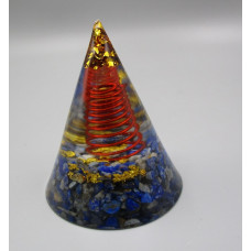 Prism with Gemstone - Lapis (2 inch OD x 2.5 inch H)