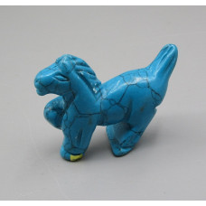 Horse Pacing 2.25 Inch Figurine - Howlite Turquoise