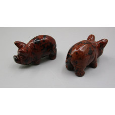 Pig Classic 1.5 Inch Figurine - Mahogany Obsidian