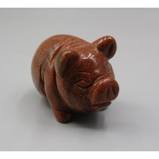 Pig Ball 2.25 Inch Figurine - Goldstone