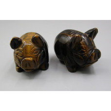 Pig Ball 1.5 Inch Figurine - Tiger Eye