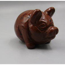 Pig Ball 2.25 Inch Figurine - Mahogany Obsidian