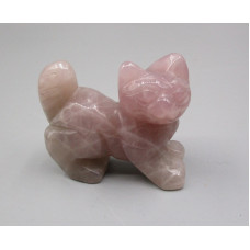 Cat Walking 1.5 Inch Figurine - Rose Quartz