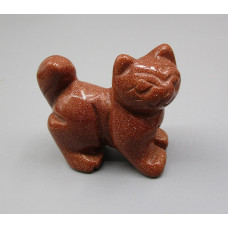 Cat Walking 1.5 Inch Figurine - Goldstone