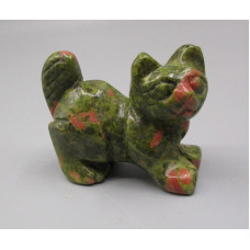 Cat Walking 2.25 Inch Figurine - Unakite