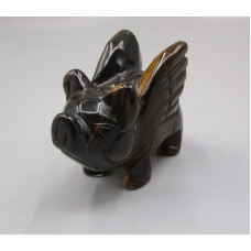 Pig Flying 2.25 Inch Figurine - Tiger Eye