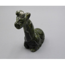 Giraffe Sitting 2.25 Inch Figurine - Blood Stone