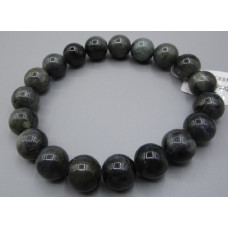 10-12 mm Gemstone Round Bead Bracelet - Labradorite