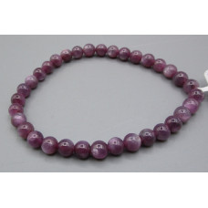 5 mm Gemstone Round Bead Bracelet - Ruby