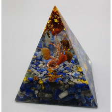 Pyramid with Gemstone - Lapis (2 x 2 x 2 inch)