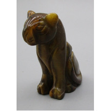 Panther Sitting 1.5 Inch Figurine - Tiger Eye