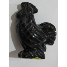 Rooster 1.5 Inch Figurine - Black Obsidian