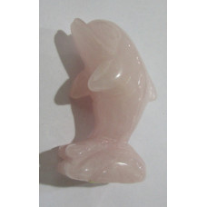 Dolphin on Base 1.5 Inch Figurine - Rose Quartz