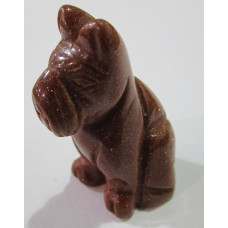 Dog (Schnauzer Sitting) 1.5 Inch Figurine - Goldstone