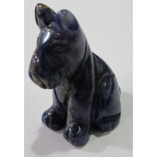 Dog (Schnauzer Sitting) 1.5 Inch Figurine - Sodalite