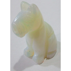 Dog (Schnauzer Sitting) 1.5 Inch Figurine - Opalite