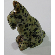 Dog (Schnauzer Sitting) 1.5 Inch Figurine - Dalmatian Dacite