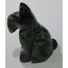 Dog (Schnauzer Sitting) 1.5 Inch Figurine - Kambaba Jasper