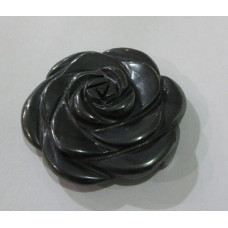 Rose 40mm Pendant - Hematite (No Bail)