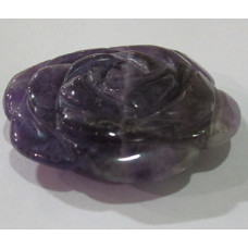 Rose 40mm Pendant - Amethyst (No Bail)