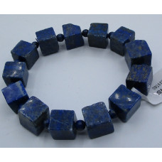 Gemstone Cube Bracelet - 10 pc pack - Lapis (10 x 10 mm or 3/8 x 3/8 inch)