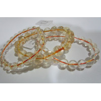 8 mm Gemstone Round Bead Bracelet - 10 pcs pack - Citrine