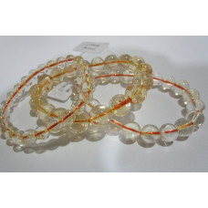 6 mm Gemstone Round Bead Bracelet - 10 pcs pack - Citrine