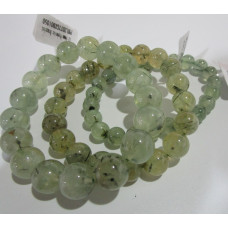 8-10 mm Gemstone Round Bead Bracelet - Prehnite