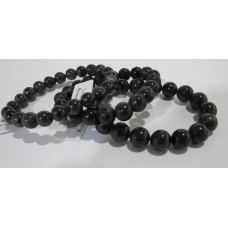 8-10 mm Gemstone Round Bead Bracelet - Iollite