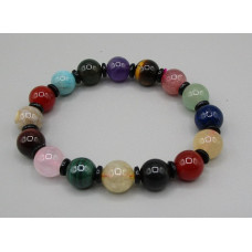 8 mm Gemstone Round Bead Bracelet - 10 pcs pack - Multi