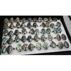 Ring - Abalone Rings - 50 Piece Pack (About 1 x 2.5 inch)