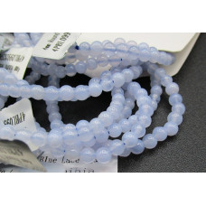 3 - 4 mm Gemstone Round Bead Bracelet - Blue Lace Agate - 10 pcs Pack